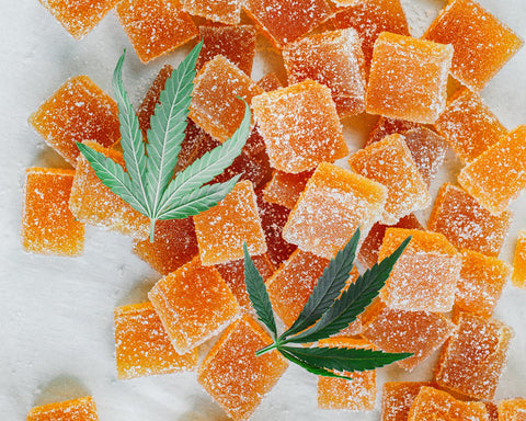 Image of orange THC gummies