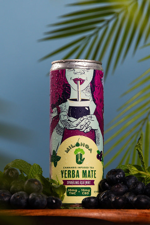 Acai - Mint Yerba Mate Drinks (CBD/THC Infused 5-10 mg)