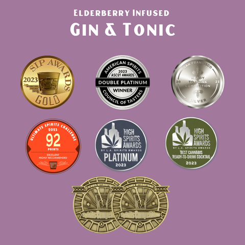 2MG THC + 6MG CBD Elderberry Gin & Tonic