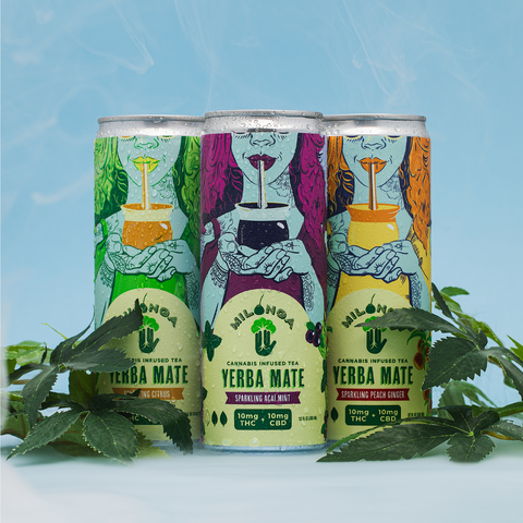 Acai - Mint Yerba Mate Drinks (CBD/THC Infused 5-10 mg)