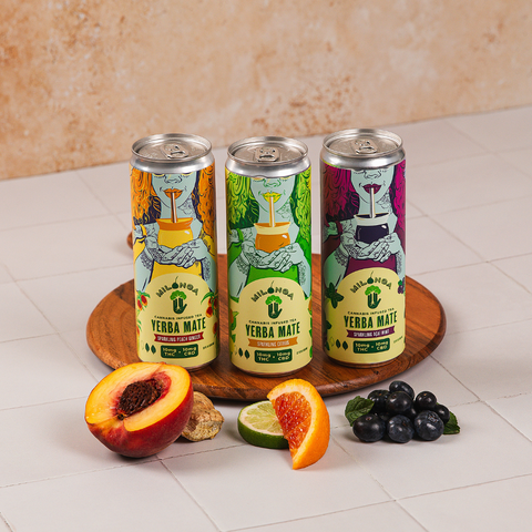 Peach - Ginger Yerba Mate Drinks (CBD/THC Infused 5-10 mg)