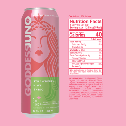 Strawberry Kiwi Shiso THC Infused Social Elixir