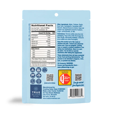 UPLIFT | Spearmint | Sublingual Delta-9 THC Strips