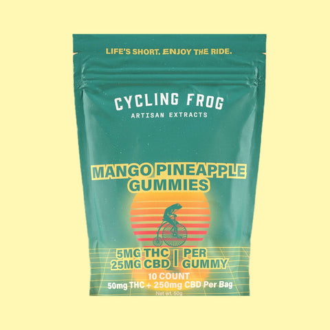 Mango-Pineapple Gummies, 5mg THC + 25mg CBD