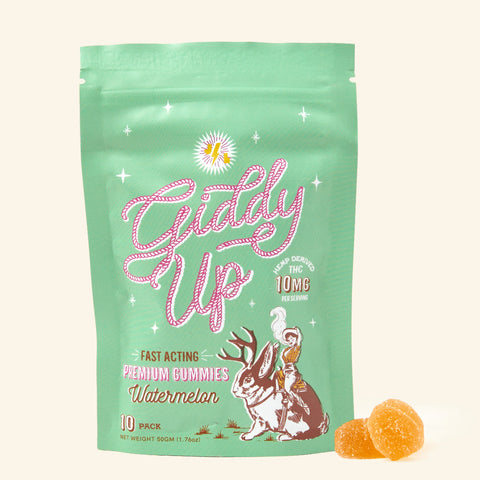 10MG THC Giddy Up Gummies in Watermelon (SOCIAL)