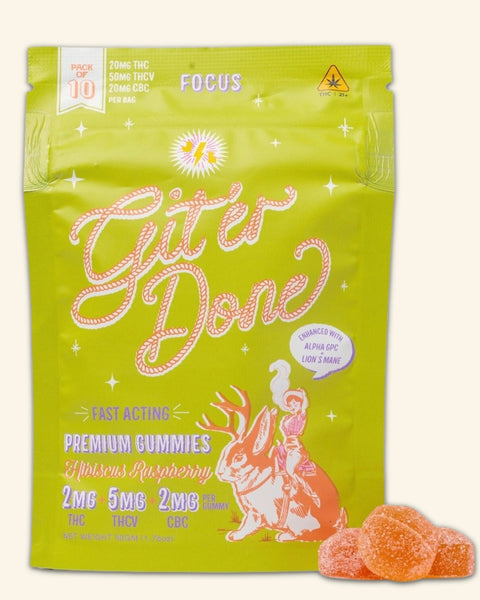 Git'er Done (FOCUS) with THC, THCV, CBC & Lion's Mane