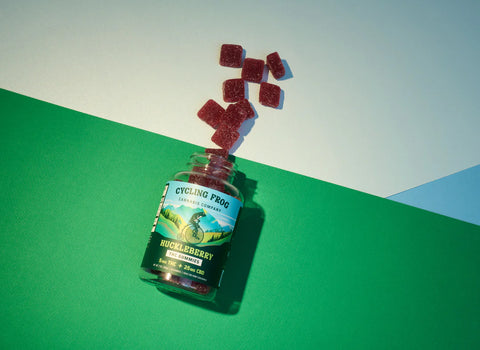 Huckleberry Gummies, 5mg THC + 25mg CBD