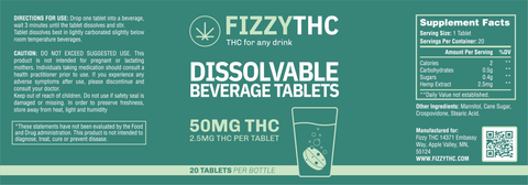 Dissolvable THC Beverage Tablets (50 mg)