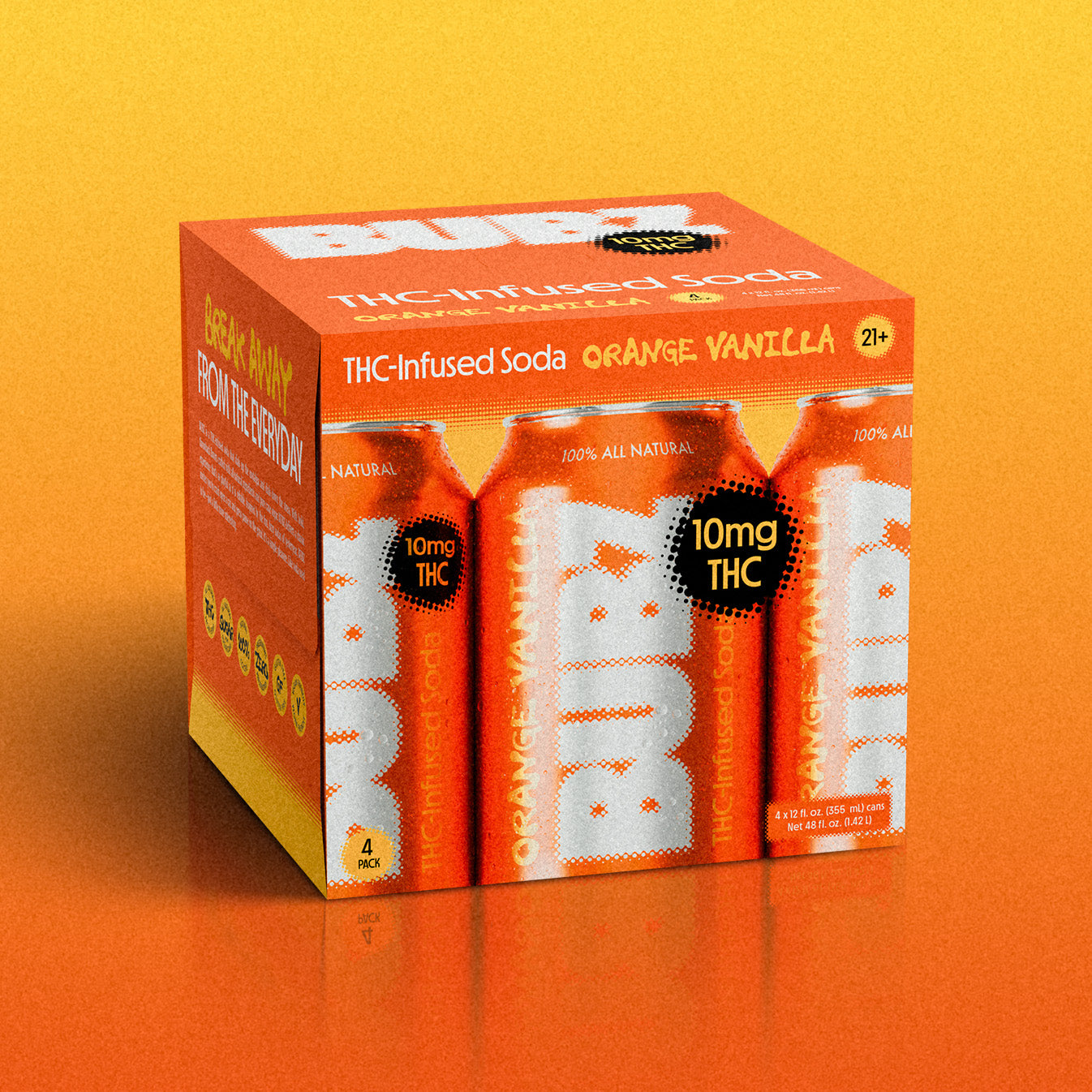 BUBZ Orange Vanilla THC Soda 4-PACK – SOBER(ISH)
