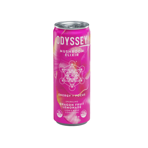 Dragon Fruit Lemonade Sparkling Mushroom Energy Drink 12 Pack by OdysseyElixir