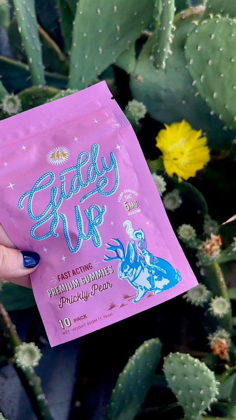 5MG THC Giddy Up Gummies in Prickly Pear (SOCIAL) - 10 Servings