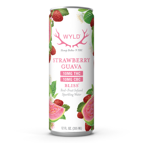 Strawberry Guava THC:CBC Sparkling Water | Bliss