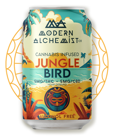 Modern Alchemist Jungle Bird Cannabis Infused Mocktail. Alcohol free.