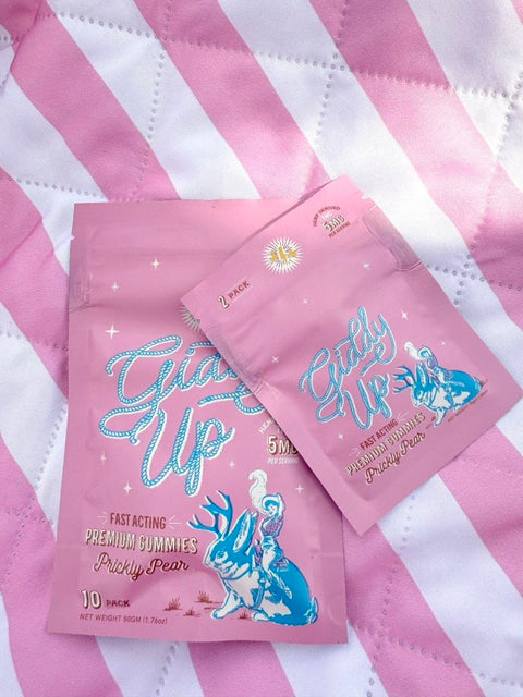 5MG Giddy Up Gummies in Prickly Pear (SOCIAL) with THC, CBC & Limonene