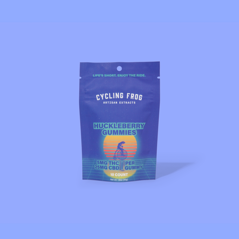 Huckleberry Gummies, 5mg THC + 25mg CBD