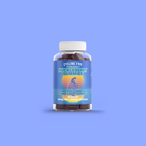 Huckleberry Gummies, 5mg THC + 25mg CBD