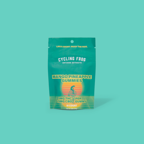 Mango-Pineapple Gummies, 5mg THC + 25mg CBD