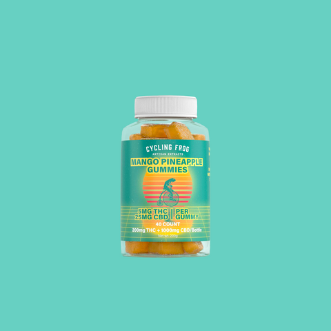 Mango-Pineapple Gummies, 5mg THC + 25mg CBD