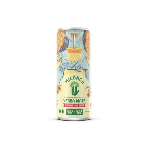 Peach - Ginger Yerba Mate Drinks (CBD/THC Infused 5-10 mg)