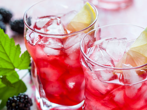 Blackberry and whiskey lemonade