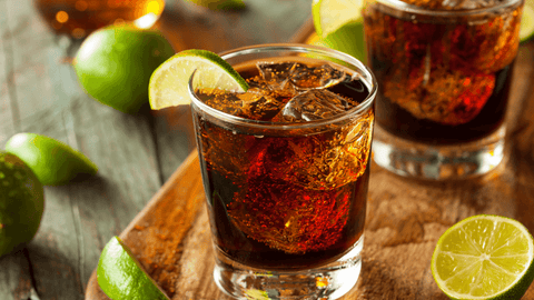 Rum and coke drink