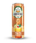A can of Drinkin’ Buds Mai Tai Double Shot, a non-alcoholic THC-infused beverage with a tropical cocktail illustration on the front.
