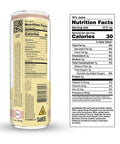 Back view of a Drinkin' Buds Piña Colada can showing nutrition facts, ingredients, and a 21+ age warning.