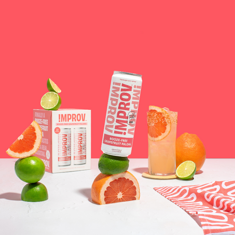 Booze-Free Grapefruit Paloma 8 Pack by IMPROV Booze-Free Cocktails