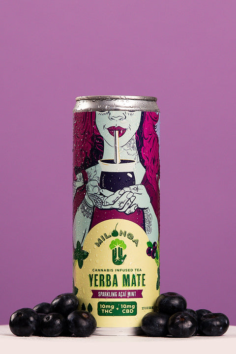 Acai - Mint Yerba Mate Drinks (CBD/THC Infused 5-10 mg)