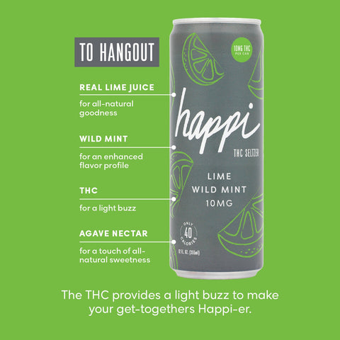 Lime Wild Mint 10mg THC Seltzer