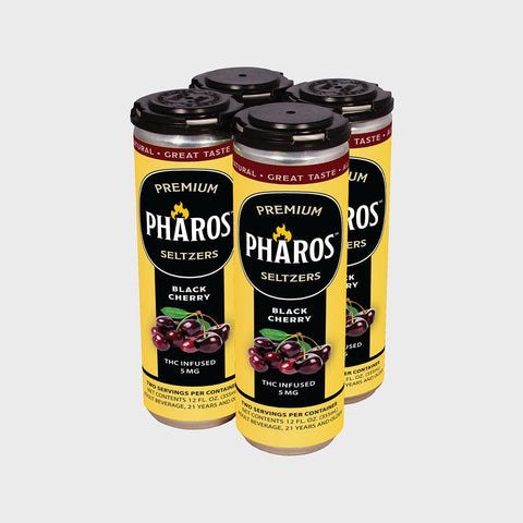 Black Cherry THC-Infused Sparkling Drinks (4 Pack)