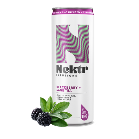 Blackberry Sage Nektr Infusions can with blackberry sage overlay
