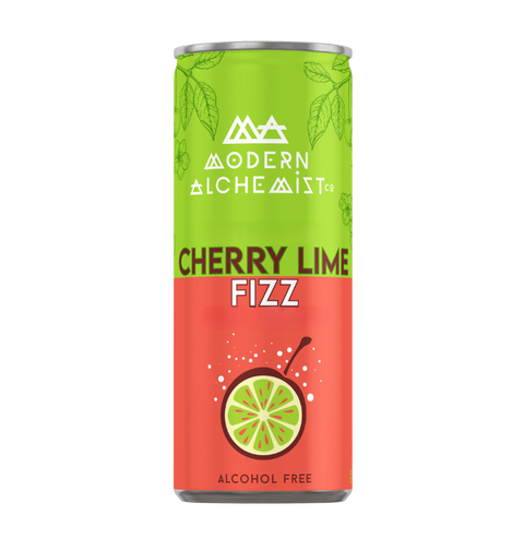 Cherry Lime Fizz Modern Alchemist Cannabis Infused Mocktail. Alcohol free. 