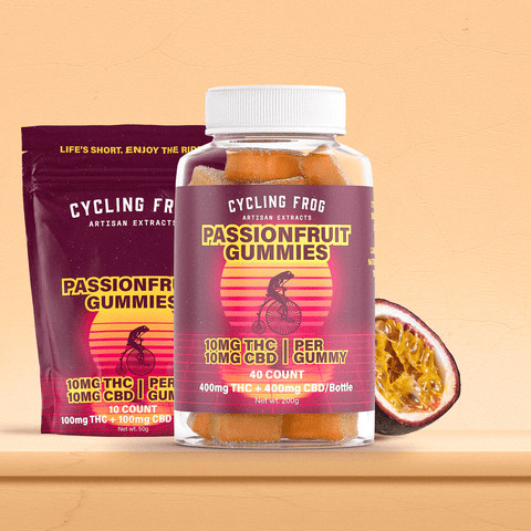 Passionfruit Gummies, 10mg THC + 10mg CBD