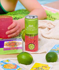 Cherry Lime Fizz Modern Alchemist Cannabis Infused Mocktail by the pool. Alcohol free.