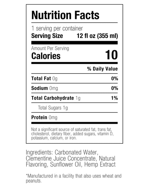 Low-Dose Clementine CBD:THC Sparkling Water | Bright
