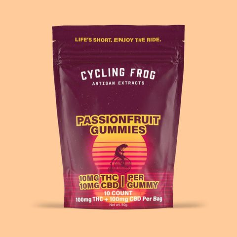 Passionfruit Gummies, 10mg THC + 10mg CBD