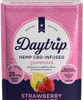Packaging front render of Daytrip strawberry lemonade CBD-infused gummies