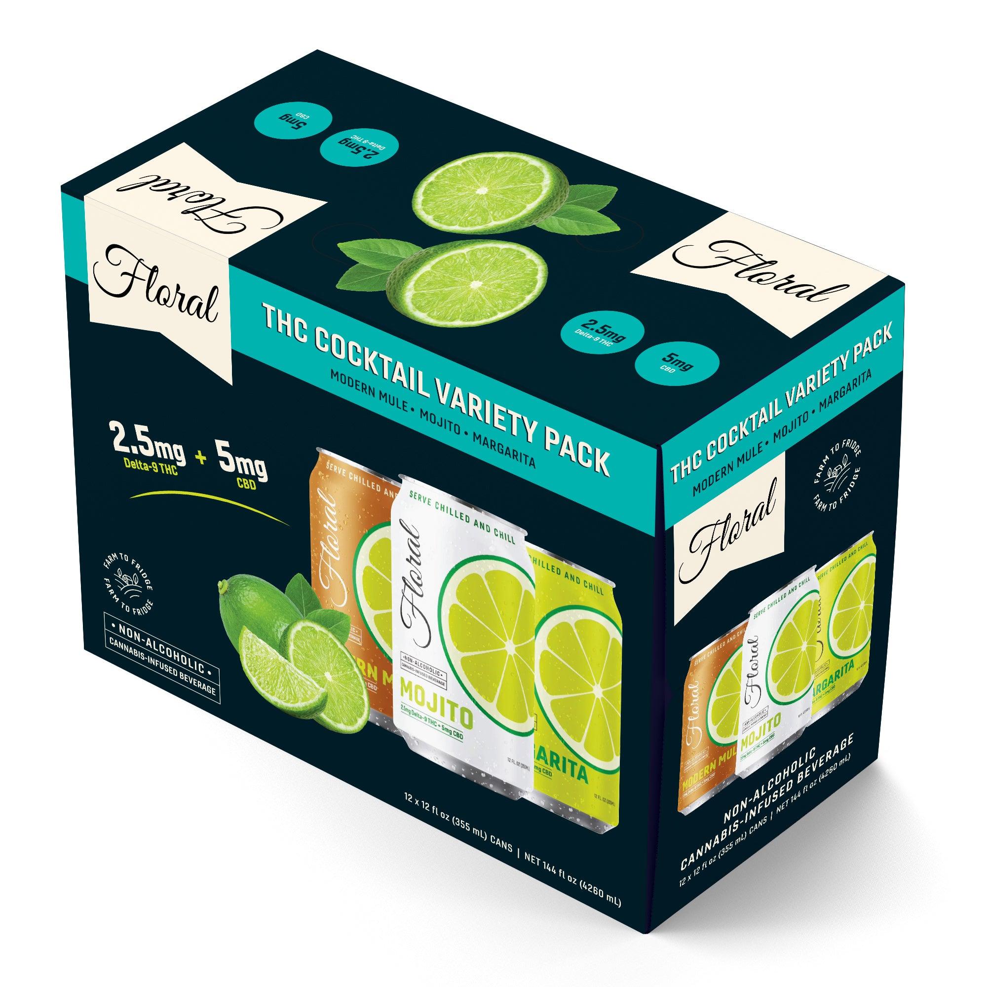 その他 12 DRINK PASS 3 SET 12-Can THC Cocktail Variety Pack (2.5mg Delta-9) – SOBER(ISH)