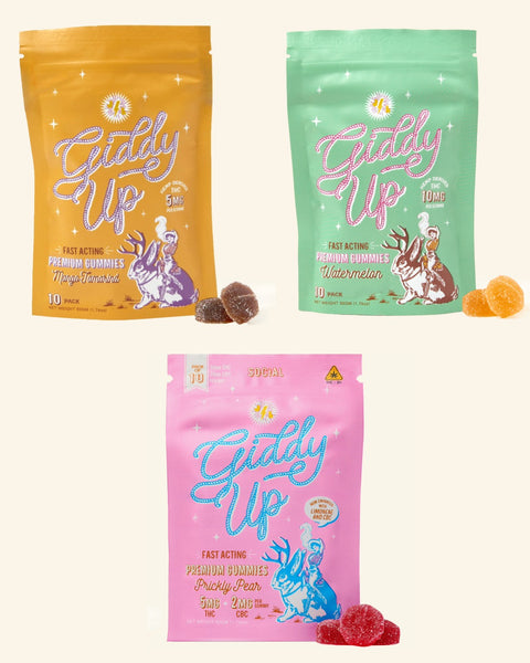 Giddy Up Gummies Sampler with 3 Flavors