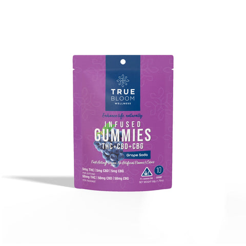 True Bloom Wellness Delta 9 Gummies Grape Soda