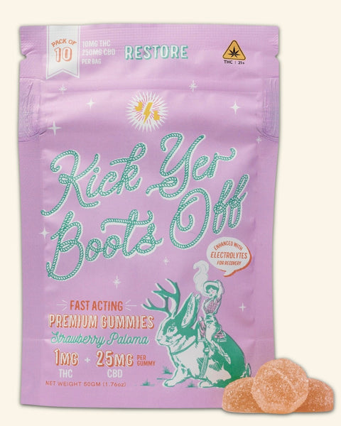 Kick Yer Boots Off (RESTORE) with THC, CBD, & Electrolytes