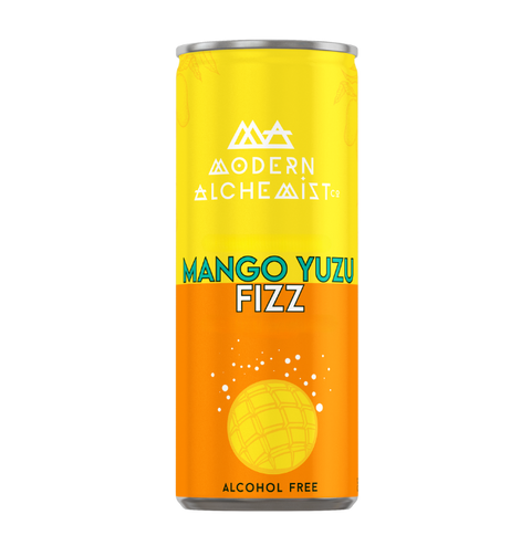 Mango Yuzu Fizz Modern Alchemist Cannabis Infused Mocktail. Alcohol free. 