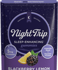 Night Trip Sleep-Enhancing gummies with melatonin and valerian root package shot on white background