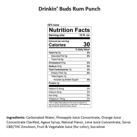 Rum Punch THC Cocktail 4PK