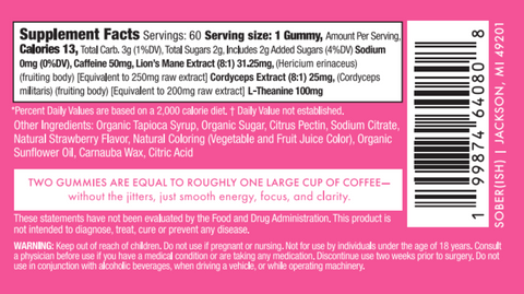 Focus & Energy Mushroom Gummies
