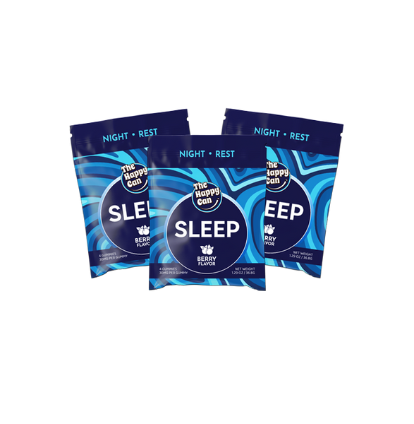 The Happy Can Tri Blend Wellness Sleep 3 Pack Gummies – SOBER(ISH)