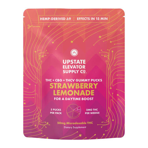 50mg THC + CBG + THCV Strawberry Lemonade Gummies - Upstate Elevator Supply Company