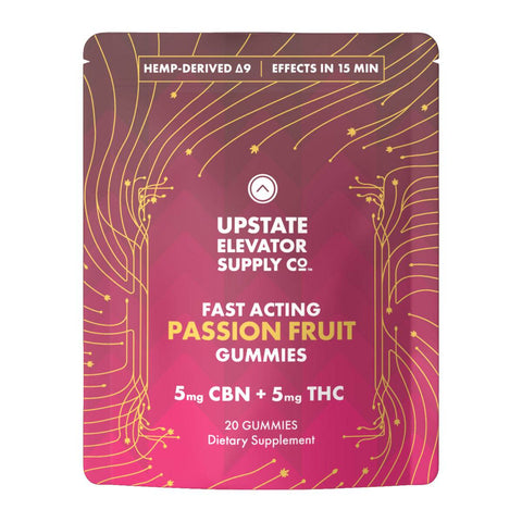 5mg THC + 5mg CBN Passion Fruit Gummies, 20ct - Upstate Elevator Supply Company