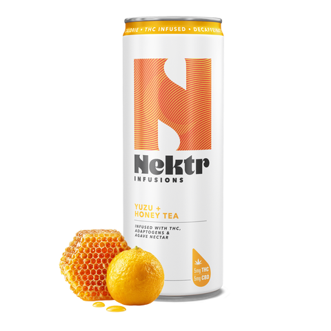 Yuzu Honey Nektr Infusions can with honeycomb yuzu overlay